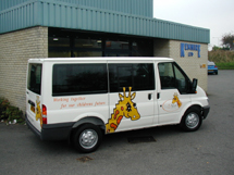 Kenhire 2002 - Contract Hire Vehicle Ford Tourneo with Graphics 
